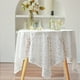 thumbnail image 1 of Xihbxyly Mantel con Flecos, Poliéster Blanco, Lavable a Máquina, Cuadrado para Bodas y Fiestas, Versátil para Interiores y Exteriores, 89 X 89 Cm., 1 of 6