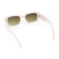 thumbnail image 6 of Womens Mod Bold Geometric Bevel Narrow Rectangle Minimal Plastic Sunglasses Pink - Brown, 6 of 6