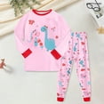 thumbnail image 2 of Hessimy Toddler Boys Girls Spring Summer 2Pcs Long Sleeve Sweatshirt Elastic Waist Pants Sweatsuit, Pullover Casual Set(Light Pink,7-8 Years), 2 of 7