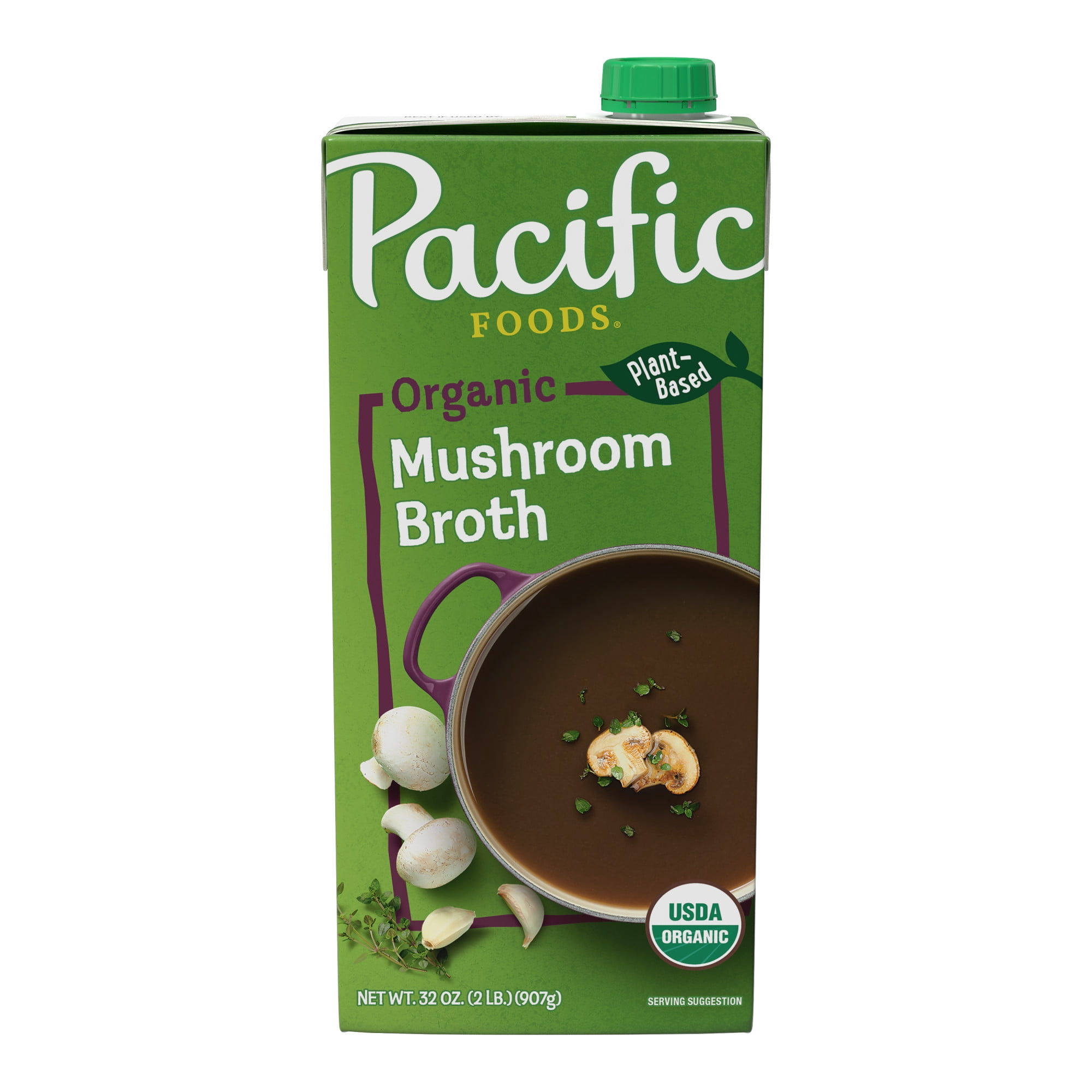 Pacific Foods Organic Mushroom Broth, 32 oz Carton