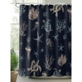 thumbnail image 3 of Navy Blue Coastal Bathroom Curtain 72 Inch Shower Stall Curtain with Hooks, Nautical Summer Beach Sea Turtle Starfish Waterproof Polyester Bath Curtain Washable Bathtub Curtain 36''x 72'', 3 of 6
