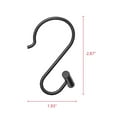 thumbnail image 2 of Utopia Alley Shower Rings Hooks, Shower Curtain Rings Hooks for Bathroom, Rust Resistant Shower Curtain Hooks Rings, Set of 12, Matte black, 2 of 10