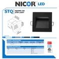thumbnail image 6 of NICOR Lighting Modern LED Square Step Light, Black (STQ-10-120-BK), 6 of 6