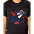 thumbnail image 4 of American 4Th of July T-Shirt Women's Red White & Mommin' USA Adult Tee, 4 of 5