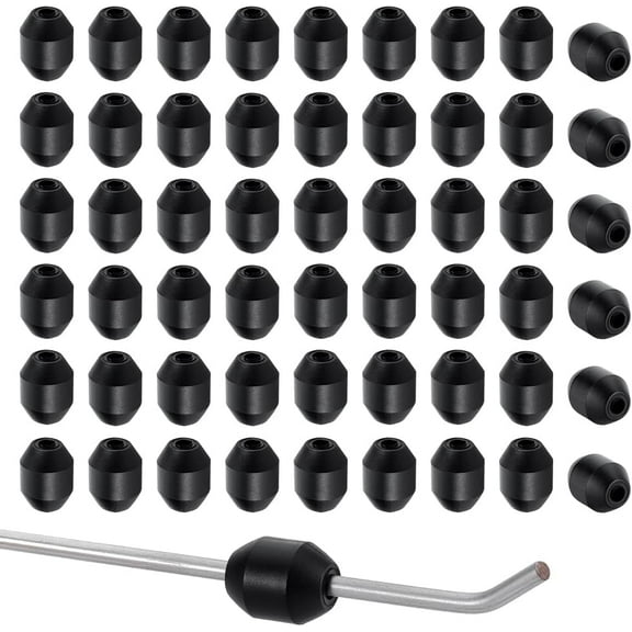 100Pcs Peg Hook Stoppers Display Rack Stopper 4mm Hole Inventory Control Clips Product Stoppers Display Hooks for Peg Board Slat Wall Panels Black