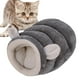 thumbnail image 5 of Cama nido para perros y gatos, suave, cálida y cálida para invierno, para gatos y gatitos, con cojín y accesorios Gris L, 5 of 9