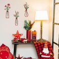 thumbnail image 5 of JASGARDE 3 Pieces Metal Flowers Wall Arts, Rustic Farmhouse Decor Minimalist Flower Wall Decors for Living room Bathroom Bedroom Dining Room-Housewarming Gifts, Red Green, 5 of 5
