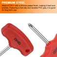 thumbnail image 5 of Uxcell PH2 T-Handle Phillips Screwdriver #2 Stubby Magnetic Screwdrivers CR-V Pocket Screwdriver, Red, 5 of 7