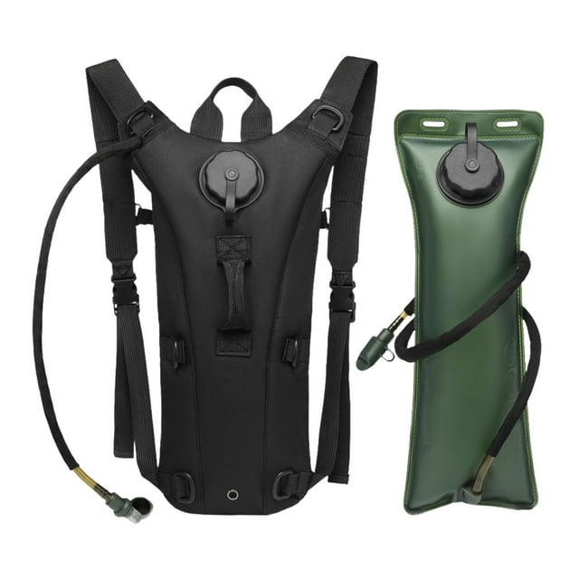 Colaxi 8L Pack Water Backpack with 3L Bladder Breathable Water Daypack for Backpacking Camping Outdoor Sports Black