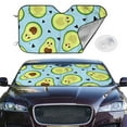 thumbnail image 2 of Kdxio Avocado and Hearts Print Windshield Sun Shade,UV Rays and Sun Heat Protection,Sunshade for Car Windshield,Car Shade Front Windshield - Small, 2 of 6