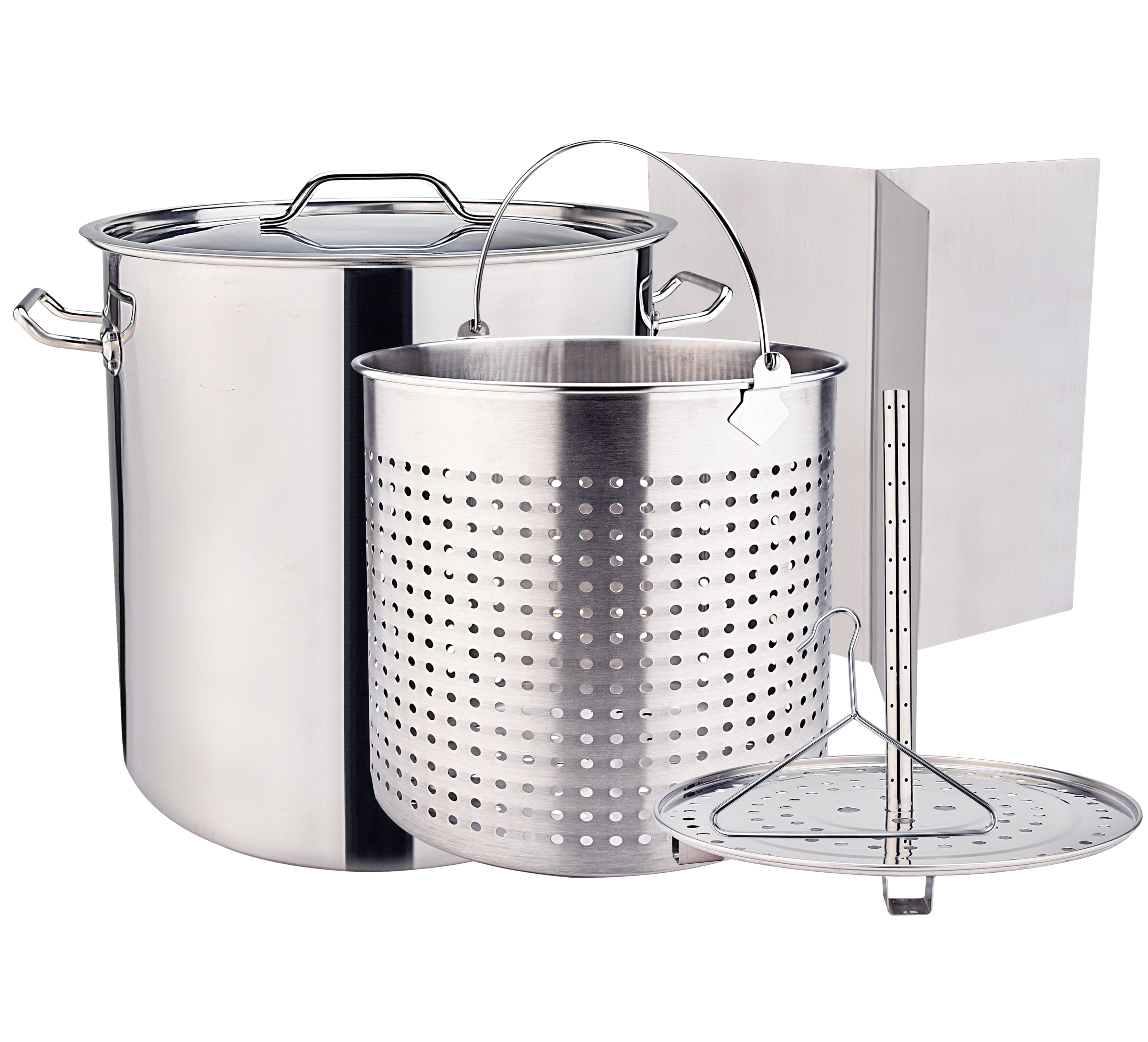 ARC USA 84QT 21 Gallon Stainless Steel Stock Pot Tamale Steamer