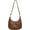 Brown, variant on Small Hobo Bags for Women Retro Crescent Shoulder Purse Fall Soft Crossbody Handbag