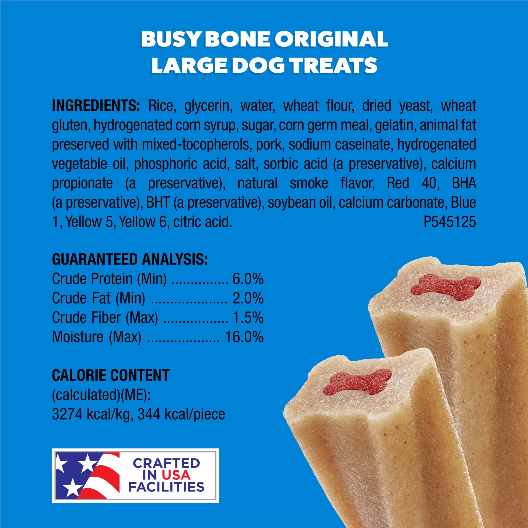 (3 pack) Purina Busy Bone Original Chew Large Dog Chew Treats, 35 oz.