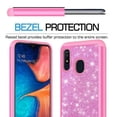 thumbnail image 6 of Galaxy A10e Case with Tempered Glass Screen Protector for Girls Women, Glitter Bling Sparkle Dual Layer Heavy Duty Protective Phone Cover Cases for Galaxy A10e/A102V/A102U - Hot Pink, 6 of 7