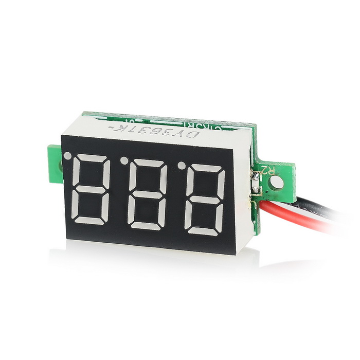 0.36" LED Digital Voltmeter Voltage Display Module with 19cm Wire Length 3Digit 2Wire DC 4.5