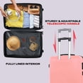 thumbnail image 2 of Ensemble de Bagages Rigides en ABS de 3 Pcs - Valises Extensibles 20”/24”/28” avec Roues Pivotantes, Coque Résistante aux Rayures et Serrure TSA Intégrée - Ensemble de Voyage Léger (Or Rose), 2 of 5