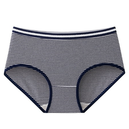 Clearance & Promo  Women s Solid Color Briefs  Mid-rise  Breathable  Warm  Leisure Underwear  Comfort Fit  Daily Wear  Thermally Insulated  Seamless Design  Womens Plus Size Clearance | Blue M