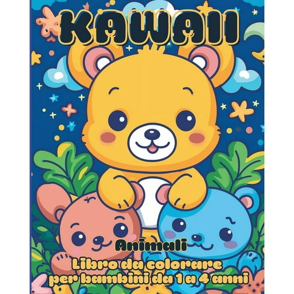 Kawaii Animali - Libro da Colorare per bambini da 1 a 4 anni: Il mio primo libro da colorare animali, (Paperback)