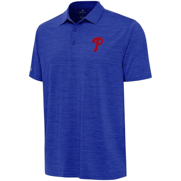 Men's Antigua  Heather Royal Philadelphia Phillies Layout Polo