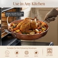 thumbnail image 6 of Gotham Steel 14 Inch Non Stick Frying Pans with Lid, Large Frying Pans Nonstick with Lid, Non Toxic Ceramic Pan Skillet, Nonstick Frying Pan, Induction Pan, Oven/Dishwasher Safe – Copper Hammered, 6 of 10