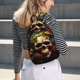thumbnail image 5 of Xecao Butterfly Flower Plant Skull Canvas College Laptop Backpack, a durable rucksack designed for both men and women, ideal for travel, school, and daily use-Small, 5 of 5