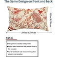 thumbnail image 3 of Vintage Floral Bird Lumbar Pillow Covers 12x20 Inch Set of 2 Burnt Orange Coral Flowers Leaves Decorative Throw Pillows For Couch Chinoiserie Pillow Cases Home Decor For Sofa Bed Porch Room Outdoor, 3 of 6