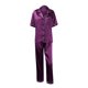 thumbnail image 2 of Gibobby Conjuntos de Lencería Ropa de dormir sexy de satén con mangas para mujer Conjunto corto y superior suelto Traje y lencería Pijamas sexy Conjuntos de pijama Conjunto de(Morado, XXXXL), 2 of 4