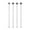Black, variant on Stainless Steel Cocktail Stir Sticks | 4-Piece Bar Stirring Swizzle Set | Reusable Drink Mixer for Coffee & Beverages | Dishwasher Safe