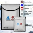 thumbnail image 4 of Fireproof Document Bag - 15"X11" Fireproof Safe Bag, 7"x9" Money Pouch Envelope, Non-Itchy Silicone Coated File Storage, Waterproof Document Holder, Money Bag with Zipper, 4 of 5