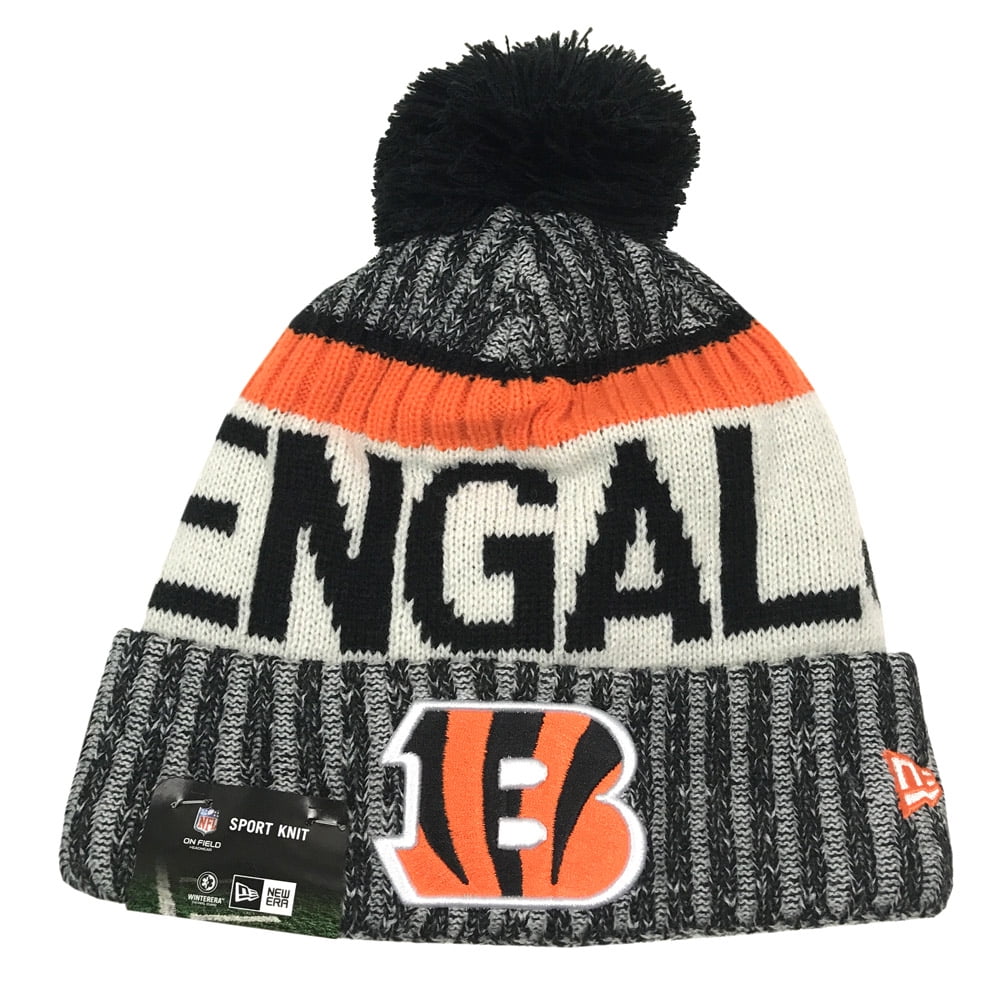 New Era Cinncinnati Bengals Knit Beanie Cap Hat NFL On Field Sideline 11460403 by New Era