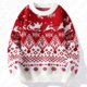 thumbnail image 2 of Nueva ropa para hombre Y2k, jersey navideño informal holgado con cuello redondo, suéter de punto acrílico, estampado gráfico de alce, ropa de calle Harajuku unisex, 2 of 4