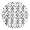 thumbnail image 3 of Unique Loom Bohemian Trellis Collection Area Rug - Gypsy (5' 3" Round Coastal White/Navy Blue), 3 of 7