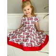 thumbnail image 6 of Little Dress Shoppe, LLC Firetruck Twirly Dress,Female Toddler Knee Length Frock Dress., 6 of 9