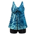 thumbnail image 2 of Tankini Swimsuits for Women Two Piece Print Tank Top With Boyshorts Tummy Control Swimming Bathing Suits, 2 of 5