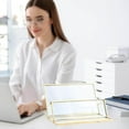 thumbnail image 4 of Desktop Business Card Holder Display Organizer Card Glass Box Desktop Storage Box 11x7x6.5cm, 4 of 8