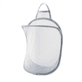 thumbnail image 2 of Mesh Small Wall Laundry Baskets, Hanging Laundry Hamper, for Hotel, University Dormitory Use White, 2 of 6