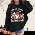 thumbnail image 2 of Little Boys Hoodie for Kids Sweatshirt Pullover Casual Loose Cute Print Long Sleeve Hoodie Casual Basic Pullover ,Size 5-6T , Black, 2 of 4