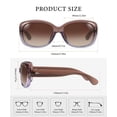 thumbnail image 3 of KALIYADI Women Sunglasses Polarized Sunglasses Trendy Retro Sun Glasses with UV Protection for Travel Driving, 3 of 7