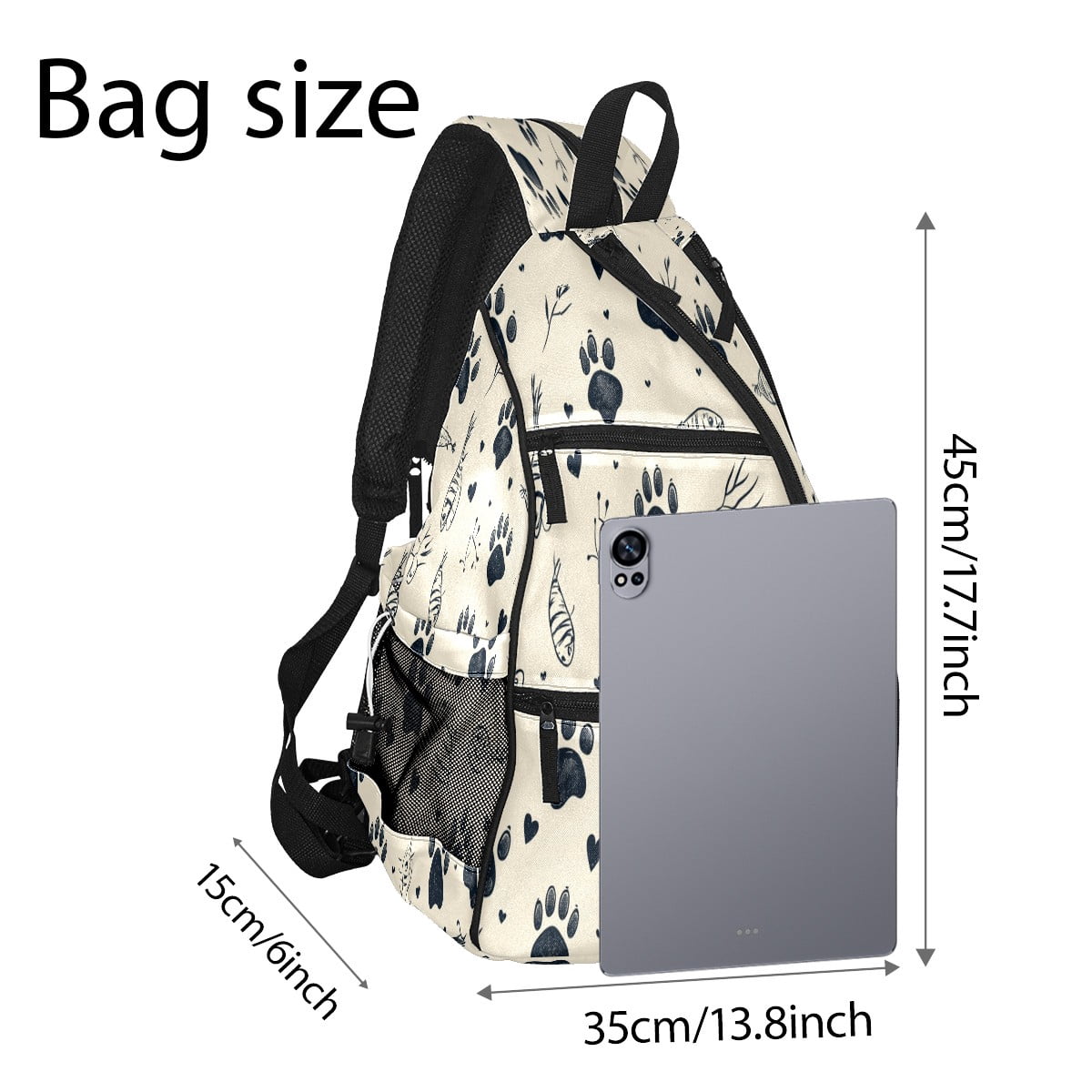 Pickleball Bags for Men Women Pickleball Backpack with Large Capacity Lightweight Adjustable Pickleball Sling Bag Hold Paddles, Balls, Accessories Footprints