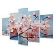 thumbnail image 2 of Designart "Cherry Blossom Harmony Pink and Blue I" Floral Metal Art Print Set, 2 of 5
