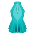 thumbnail image 2 of iEFiEL Girls Cutout Back Ballet Dance Leotard Sparkly Rhinestone Dancewear Turquoise 14, 2 of 7