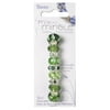 Darice Mix and Mingle Glass Metal-lined Green & Black Beads, 1 Each