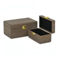 thumbnail image 5 of Sable Set of 2 Boxes with Gold Handles - Dark Brown, 5 of 8