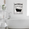 thumbnail image 3 of Bathroom Rules Sign Bathroom Wall Art Vintage Canvas Prints Bath Signs Wall Art Decor Rustic Laundry Room Decor For Bathroom Apartment Black and White Bathroom Art Size11.5 x 15 inch, 3 of 6