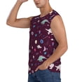 thumbnail image 3 of Pofeuu Space Dinosaur Print Men's Muscle T-Shirt, Sleeveless, Muscle Tank, Classic Muscle Tee Top For Men Casual Sleeveless Muscle T-Shirt Trendy Clothes-Small, 3 of 7