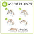 thumbnail image 5 of Little Partners Learn 'N Climb Wooden Climbing Triangle Foldable Wood Climbing Gym for Toddlers, Pickler Toddler Style Foldable Climber - Soft White with Natural, 5 of 10