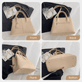 thumbnail image 3 of Handbags For Women Roomy Fashion Women's Handbags Ladies Purse Satchel Shoulder Bags Tote Leather Bag Purse for Women Leather Tote Bag Purse, Satchel Shoulder Top Handle Bags with Zipper Kahki, 3 of 6