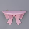 thumbnail image 4 of Nordic Style Wooden Semicircle Storage Shelf Wall Rack Kids Room Decoration Wall Storage Holder (Pink), 4 of 6