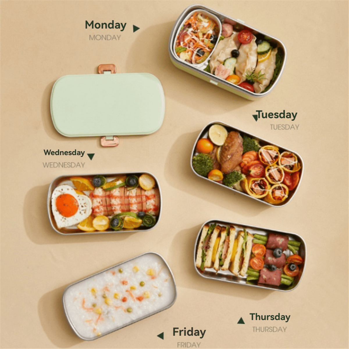 Portable Heating Lunch Box with 304 Food Grade Stainless Steel Container 0.9L Self Heating Warmer Container for Office