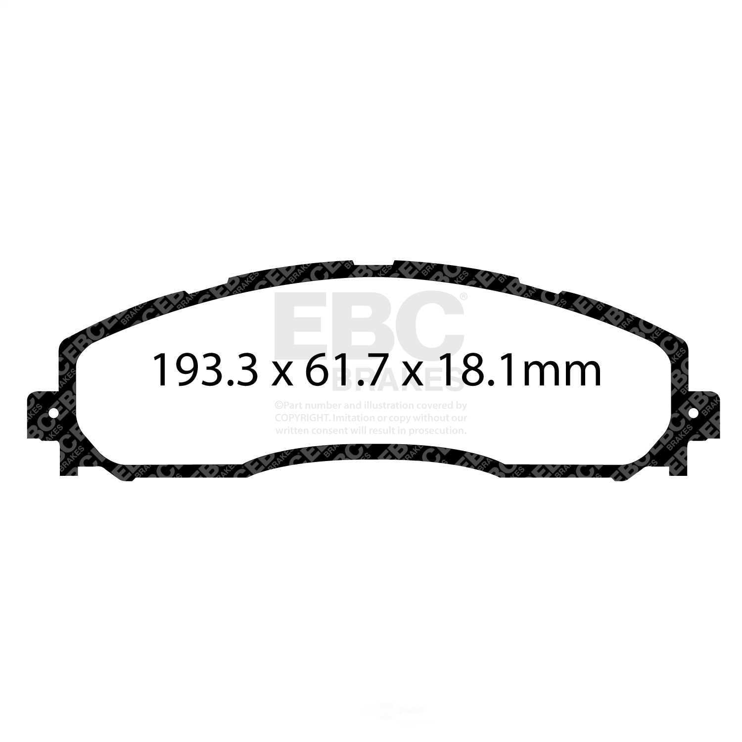 EBC Brakes Greenstuff 6000 Series Heavy Duty 4x4/SUV/Light Truck Brake Pad Set Fits select: 2013-2022 FORD F250, 2013-2022 FORD F350